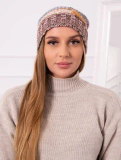 Monika fleecová čiapka K256 horčicová+hnedá