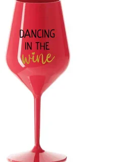 DANCING IN THE WINE - červený nerozbitný pohár na víno 470 ml