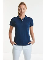 Russell Athletic 566F Dámske elastické polo tričko z piké 10.566F biele Russell Athletic 566F Dámske elastické polo tričko z piké 10.566F biele