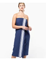 Kariban K 128 Plážová osuška Fouta 20.K128 tmavomodrá/biela