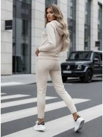 Dámska mikinová súprava MIGEL light beige FashionStreet AY1087