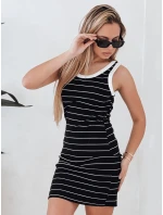 Dámske pruhované mini šaty PREFAB black FashionStreet EY2578 Dámske pruhované mini šaty PREFAB black FashionStreet EY2578