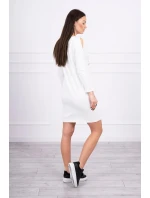 Šaty s potlačou Love ecru