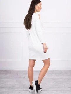 Šaty s potlačou Love ecru