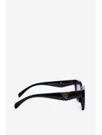 Damskie Klasyczne Okulary Przeciwsłoneczne Ze Złotymi Detalami UV400 Czarne