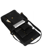 Pánske kabelky [DH] Kožená taška PTN 788 NDM BLACK