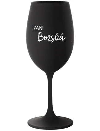 PANI BOŽSKÁ - čierny pohár na víno 350 ml