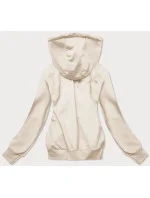 Dámska mikina na zips v ecru farbe 68W08- J.Style