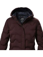 Dámska prešívaná bunda Killtec KOW 9 s kapucňou dlhá bordová (41806/447) -Killtec