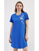 Dámske domáce šaty s krátkymi rukávmi Kvety