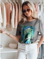 MUYUMBA dámske tričko s grafitovou potlačou FashionStreet RY2619