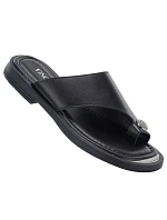 Dámske elegantné čierne žabky Vinceza 62307