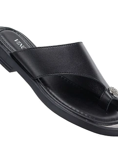 Dámske elegantné čierne žabky Vinceza 62307