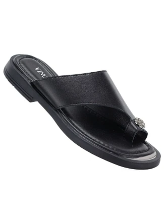 Dámske elegantné čierne žabky Vinceza 62307