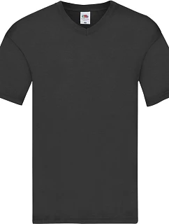 Fruit of the Loom Original V-Neck T Pánske tričko s výstrihom do V 16.1426 čierne