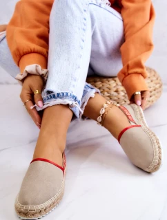 Materiałowe Espadryle Wsuwane Big Star JJ274879 Beżowe