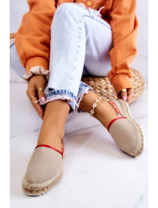 Materiałowe Espadryle Wsuwane Big Star JJ274879 Beżowe