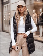 Dámska dlhá prešívaná zimná vesta NOMADNECTAR čierna FashionStreet TY3843 Dámska dlhá prešívaná zimná vesta NOMADNECTAR čierna FashionStreet TY3843