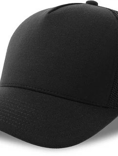 Atlantis Headwear Rapper Jersey-S 5-panelová truckerová čiapka 33.0315 čierna/čierna