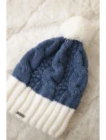 Paris fleecová čiapka K212 denim+white