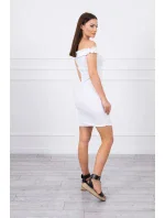 Španielske šaty s volánikmi biele