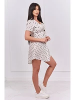 Šaty s bodkami vo farbe ecru