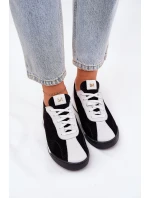 Skórzane Buty Sportowe Damskie Laura Messi 2935 Czarne