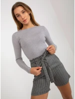 Dámske šortky LK SN 506942 4.29 šedé čierne Dámske šortky LK SN 506942 4.29 šedé čierne
