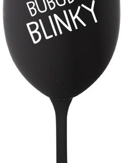 BUBUBUBLINKY - černá sklenice na víno 350 ml