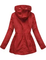 Krátka červená bunda typu parka (P01)