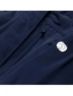 Dámska parka s kožušinovou podšívkou tmavomodrá (m-21207)