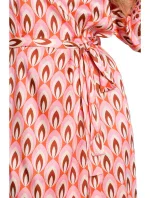 M668 Zavinovacie šaty s potlačou - model 1 M668 Zavinovacie šaty s potlačou - model 1