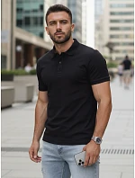 Pánske polo tričko čierne FashionStreet PX0604 Pánske polo tričko čierne FashionStreet PX0604