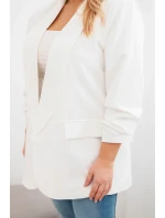 Dámske sako nadmernej veľkosti Elegant Ecru