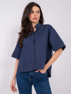 Blúzka D70089M11339A tmavomodrá