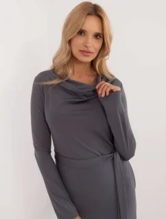 Šaty LK SK 509792.21P tmavo sivé