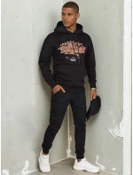 Pánska mikina s potlačou čierna FashionStreet BX5665