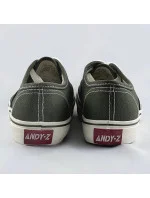 Dámske šnurovacie tenisky v khaki farbe (A8865) Dámske šnurovacie tenisky v khaki farbe (A8865)