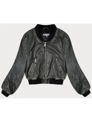 Šedá bunda bomber z ekokože (TT042) Šedá bunda bomber z ekokože (TT042)