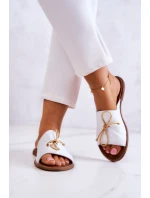Zazoo Kožené 2659 Dámske žabky White Zazoo Kožené 2659 Dámske žabky White