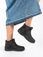 Dámske dizajnové čierne členkové topánky bez podpätku