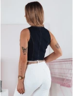 Dámska krátka džínsová vesta JEANSPICE tmavomodrá FashionStreet TY4795