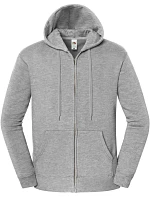 Fruit of the Loom Iconic Premium Hooded Sweat Jacket Mikina s kapucňou z hrubej bavlny 16.2286 athletic heather Fruit of the Loom Iconic Premium Hooded Sweat Jacket Mikina s kapucňou z hrubej bavlny 16.2286 athletic heather