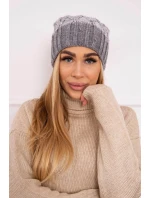 Milano fleecová čiapka K203 grey melange+grey