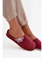 Kapcie Damskie Z Kwiatkiem Inblu CS000043 Bordowe