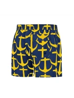 Pánske plavkové kraťasy Happy Self SM29-21 tm..modrá-vzor - Self
