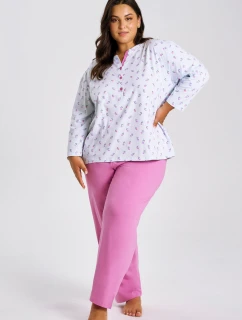 3462 DÁMSKE DLHÉ PYŽAMO YOLANDA 2XL-4XL