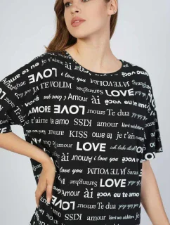 Dámska nočná košeľa s krátkym rukávom Amore