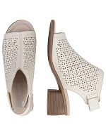 Remonte beige Remonte dámske kožené sandále Rieker R8777-60 Remonte beige Remonte dámske kožené sandále Rieker R8777-60