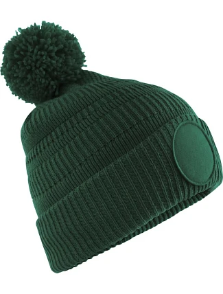 Beechfield B 530R Pletená čepice Patch "Fan" 53.530R bottle green